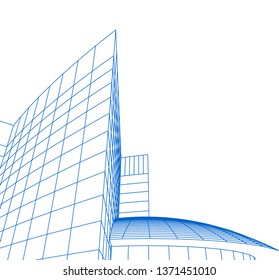 modern architecture building 3d 