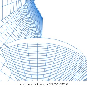 modern architecture building 3d 