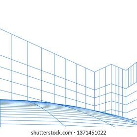 modern architecture building 3d 