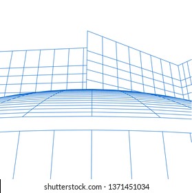 modern architecture building 3d 