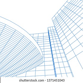 modern architecture building 3d 