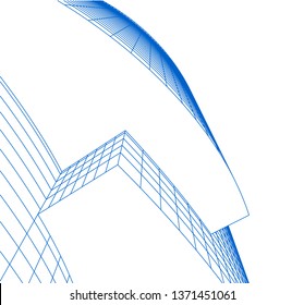 modern architecture building 3d 