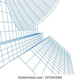 modern architecture building 3d 