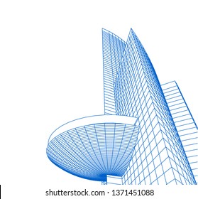modern architecture building 3d 