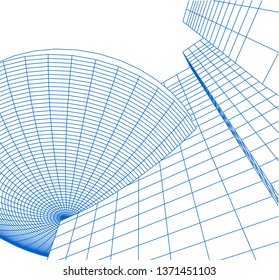 modern architecture building 3d 