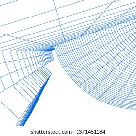 modern architecture building 3d 