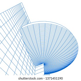 modern architecture building 3d 