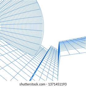 modern architecture building 3d 