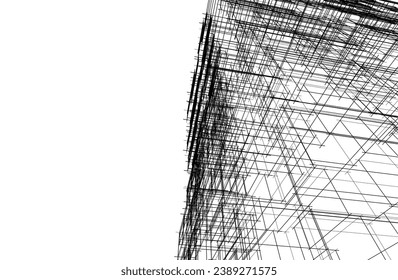 Modernes Gebäude 3D-Zeichnung