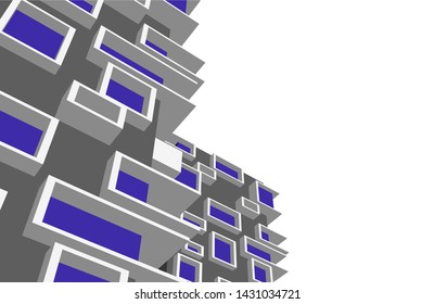 modern architecture building 3d illustration