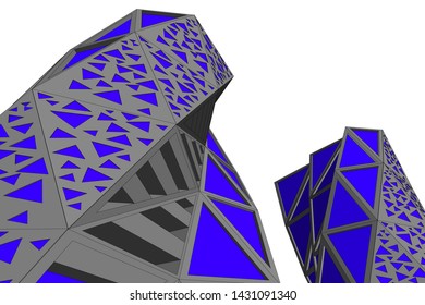 modern architecture building 3d illustration