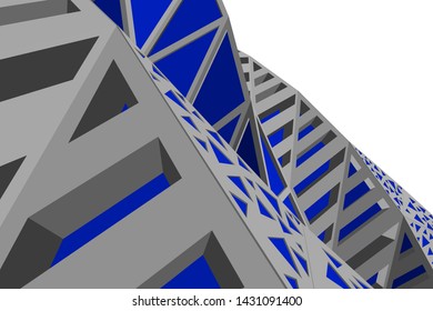 modern architecture building 3d illustration