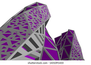 modern architecture building 3d illustration