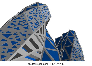modern architecture building 3d illustration