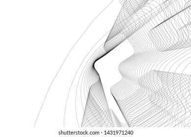 modern architecture building 3d illustration