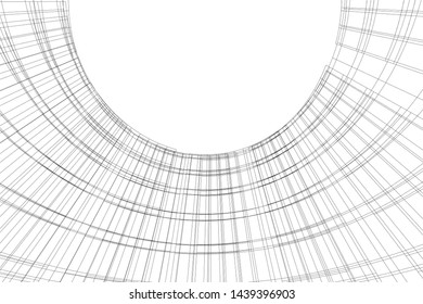 modern architecture building 3d illustration