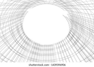 modern architecture building 3d illustration