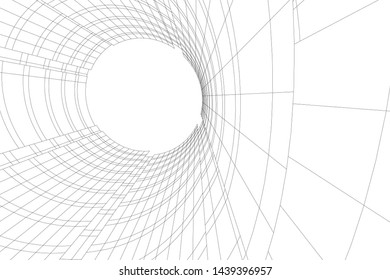 modern architecture building 3d illustration