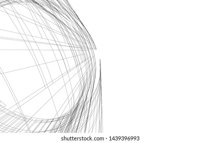 modern architecture building 3d illustration