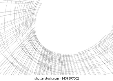 modern architecture building 3d illustration