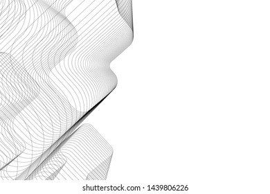 modern architecture building 3d illustration