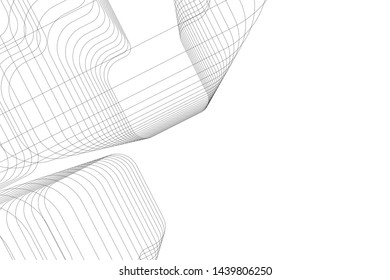 modern architecture building 3d illustration