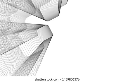modern architecture building 3d illustration