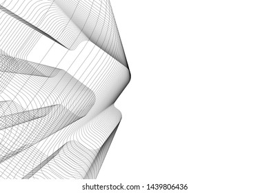 modern architecture building 3d illustration