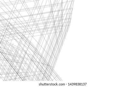 modern architecture building 3d illustration
