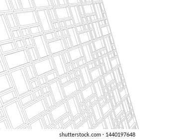 modern architecture building 3d illustration