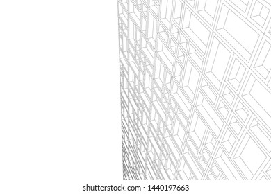 modern architecture building 3d illustration