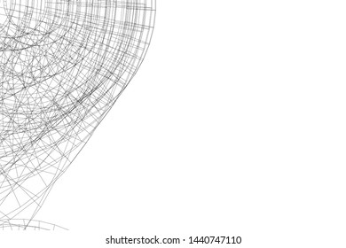 modern architecture building 3d illustration