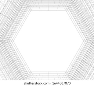 Modern architecture building 3d illustration 