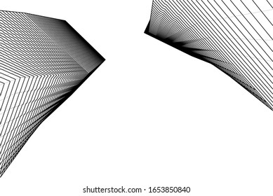 Modern architecture building 3d illustration 