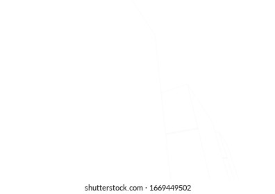 Modern architecture building 3d illustration 