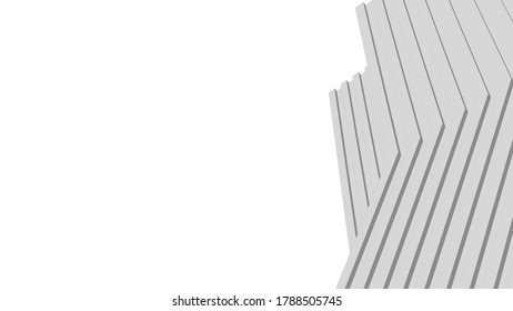 Modern architecture building 3d illustration