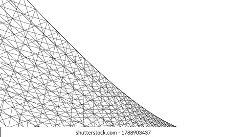 Modern architecture building 3d illustration