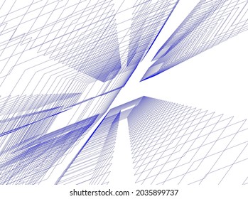 modern architecture building 3d illustration