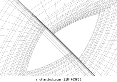 Modern architecture building 3d illustration