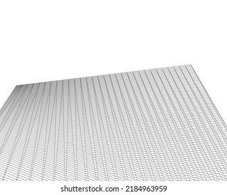 Modern architecture building 3d illustration