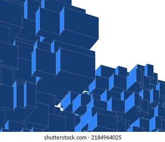 Modern architecture building 3d illustration