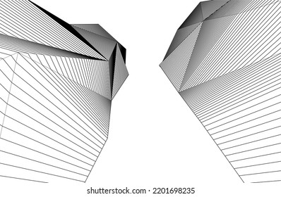  Modern architecture building 3d illustration