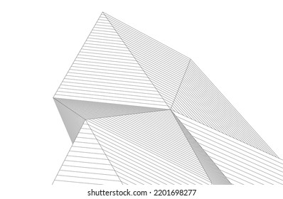  Modern architecture building 3d illustration