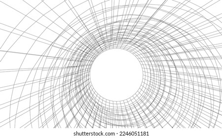 Modern architecture building 3d illustration