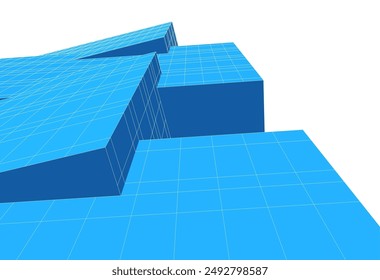 Modern architecture building 3d illustration