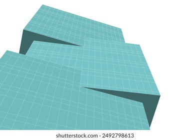 Modern architecture building 3d illustration