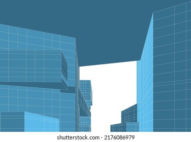 Modernes Gebäude 3D-Rendering