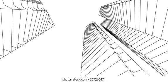 Modern architecture building. City background