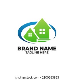 modern architecture building concept logo icon vector template elegant company