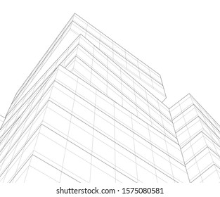 Modern architecture building. Design background